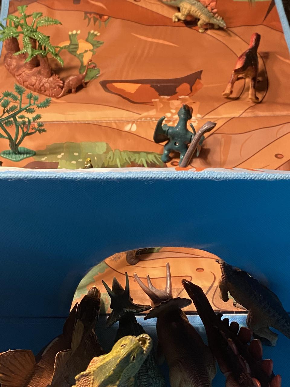 Dinosaurus incl opberg en speelkleed