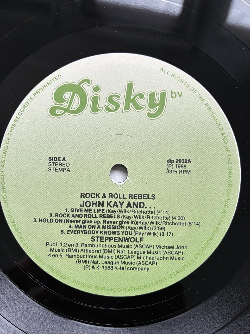 John Kay Steppenwolf Lp rock n roll rebels
