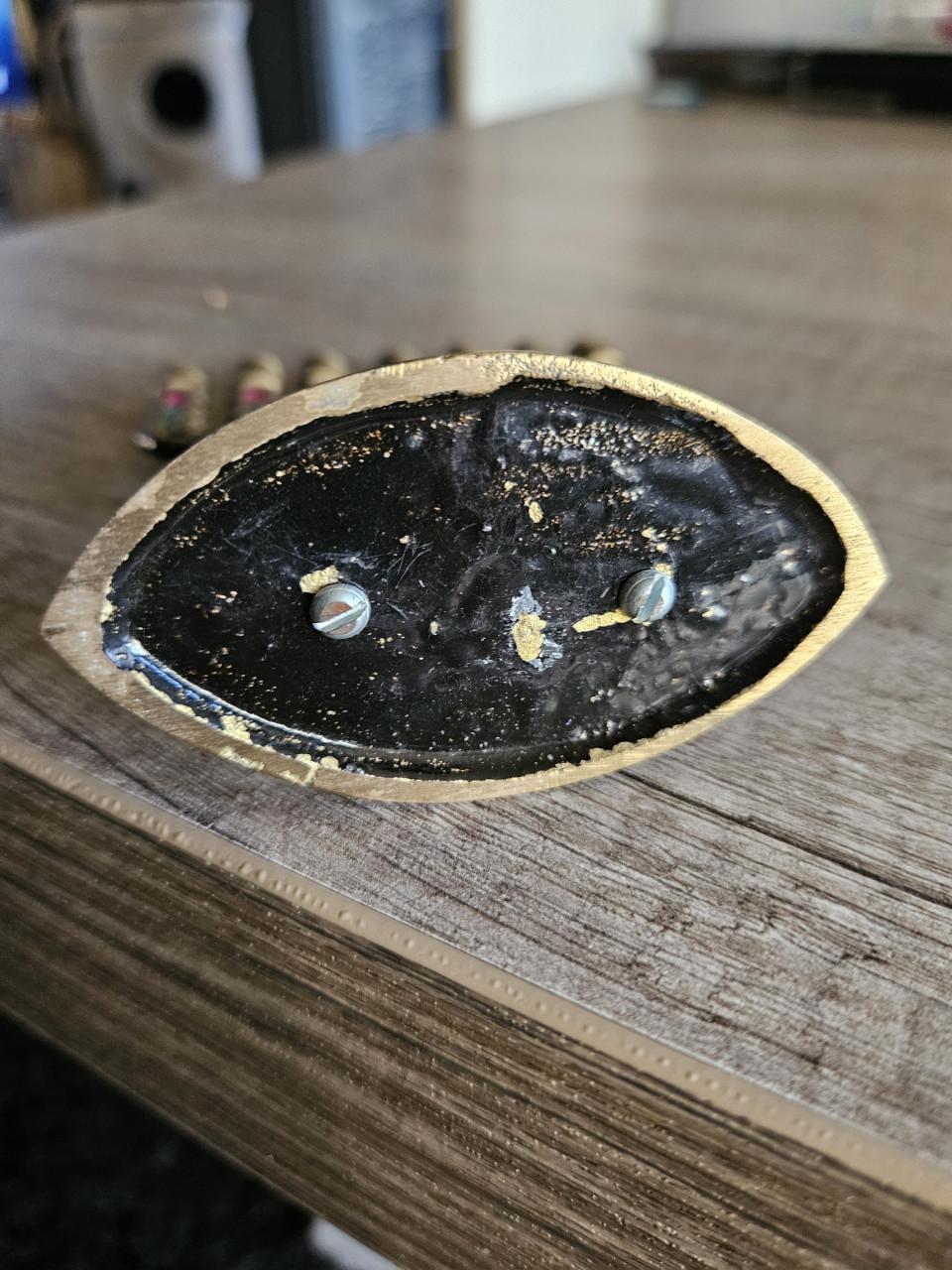 Mooie vintage zevenarmige menora van brons, text Jerusalem..