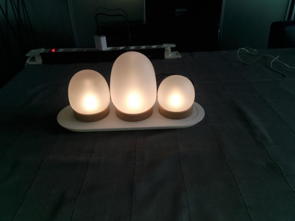 Ikea 4-delige LED-decoratie set, met oplaadplank