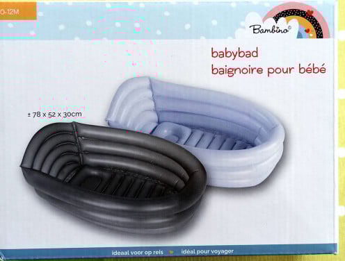 Nieuwe Bambino Opblaasbaar Babybad, kleur: wit