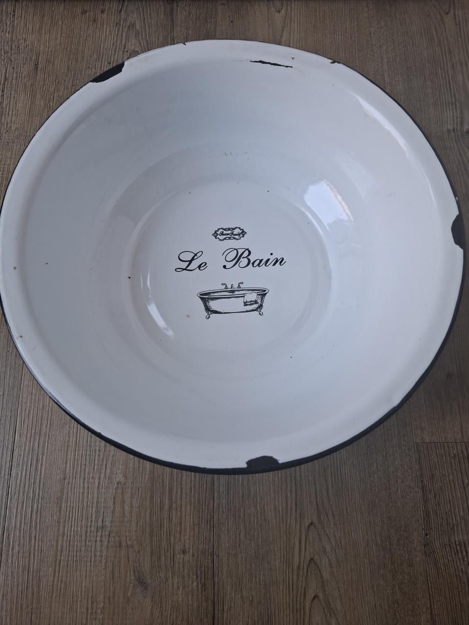 Emaille schaal le Bain