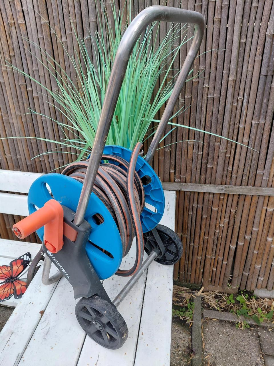 Gardena haspel met slang