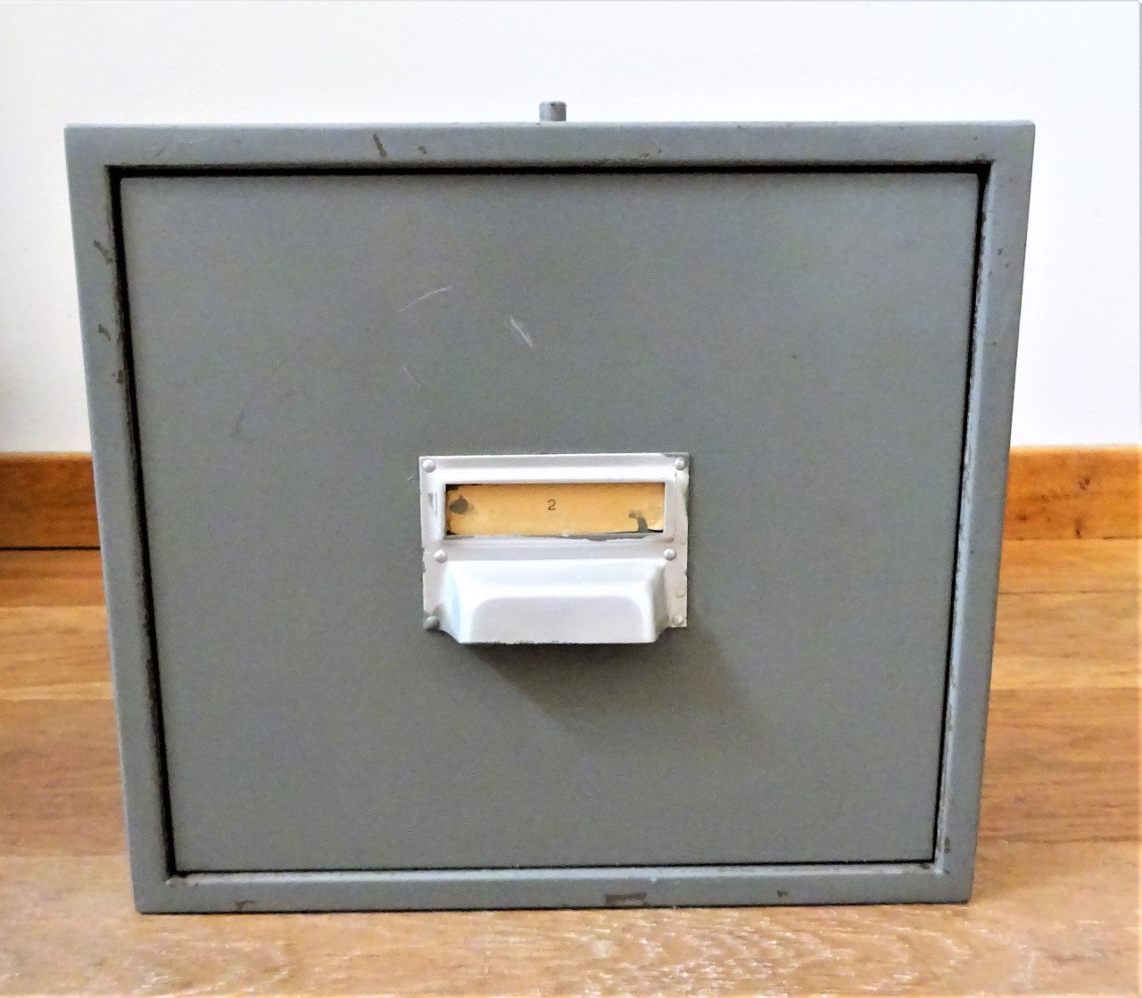 Metalen kantoor archieflades kaartenbakken vintage