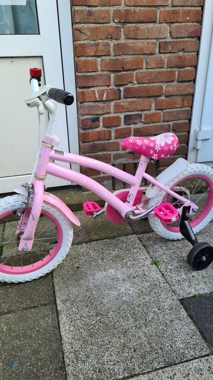 Meisjes fiets merk Hello Kitty - 14 inch-trap rem achter