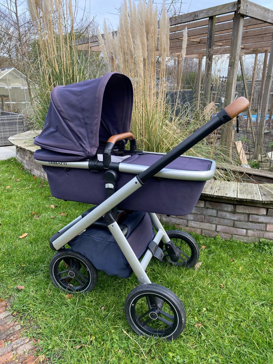 Donkerblauwe Dubatti kinderwagen