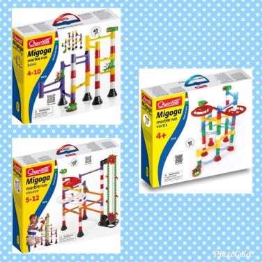 Drie sets Quercetti knikkerbaan - Basis, Vortis en Elevator!