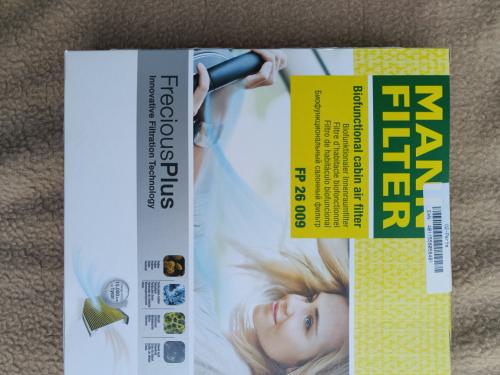 Interieur filter MANN FP 26 009
