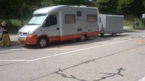 (motor)trailer met huif