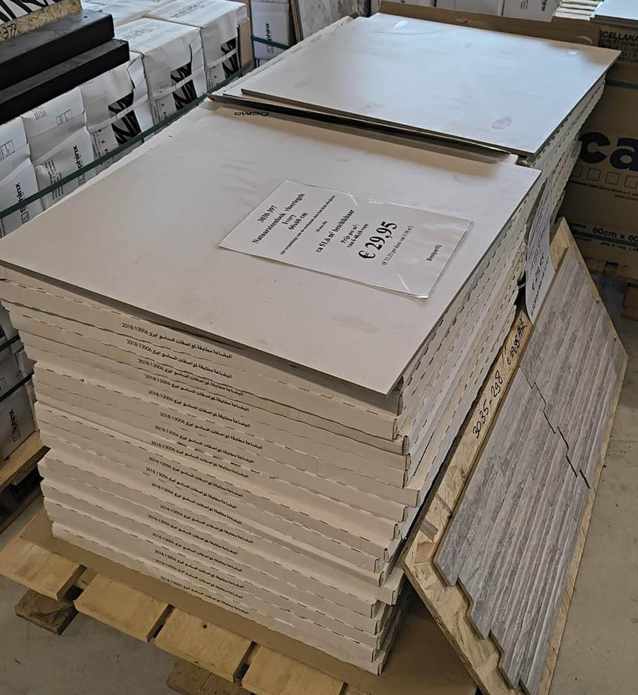 3030-397 Natuursteenlook tegels, ivoorkleur, 60x60 cm, van € 48,15 van