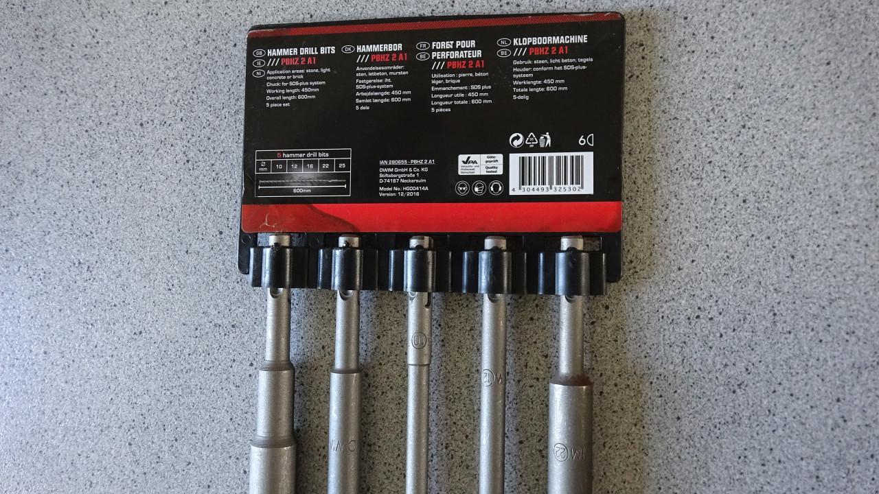 Klopboormachine boorset 3 / 5 stuks 600 mm /1000 mm (nieuw)