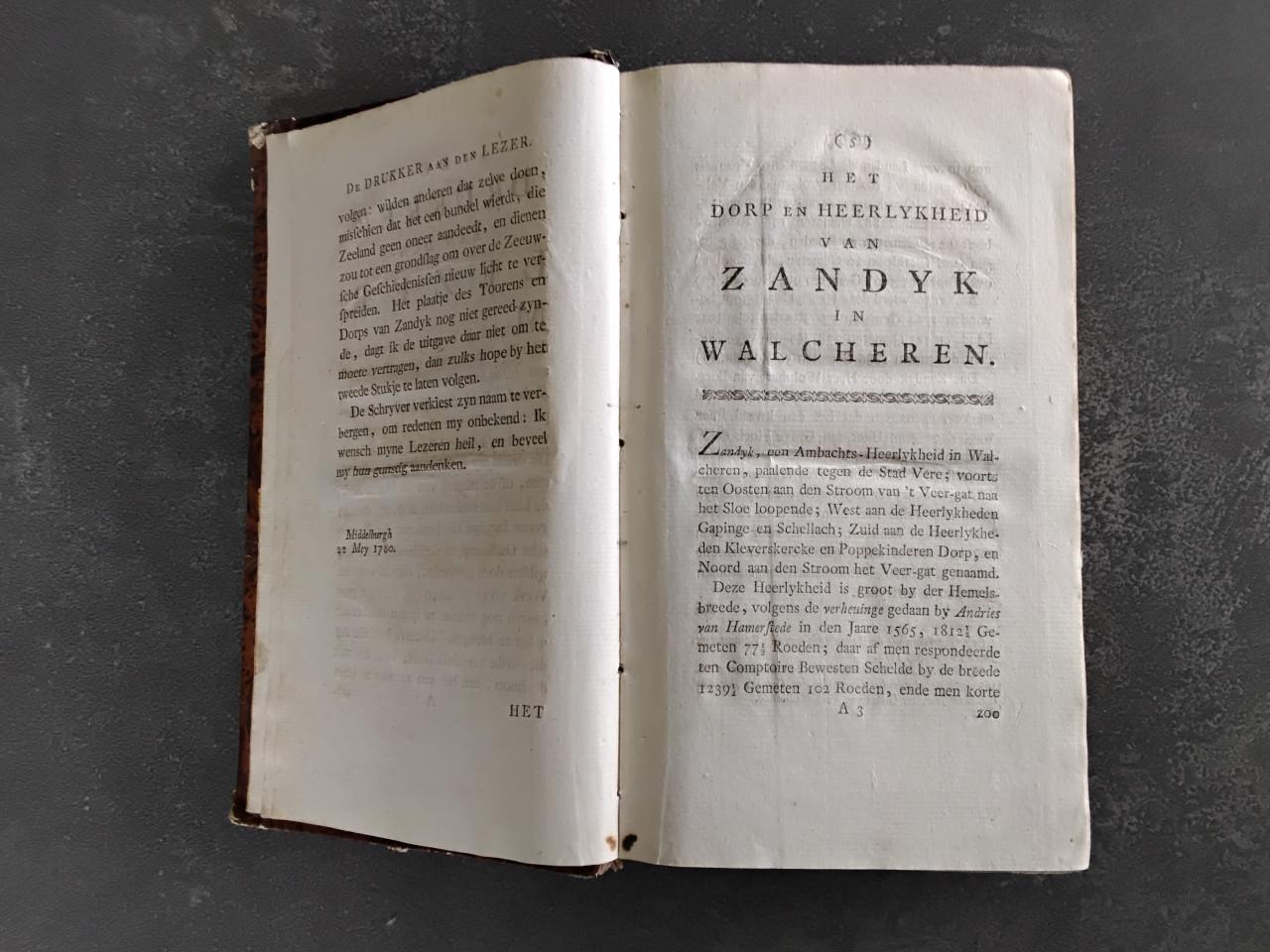 Boekwerk Zeeuwse oudheden Walcheren Ermerins jr 1780