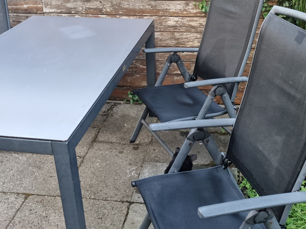 Tuinset, tafels, stoelen, dubbelzit