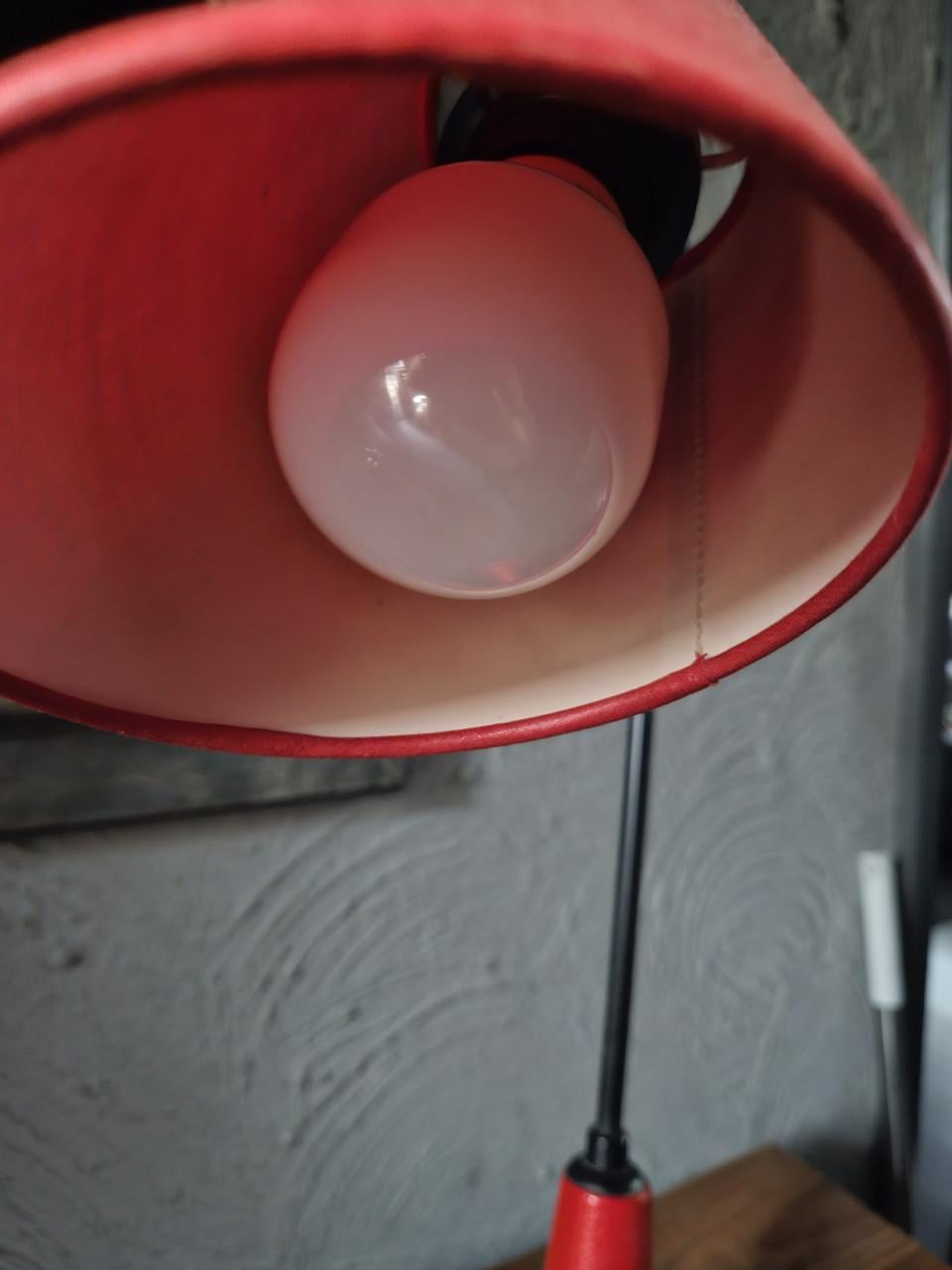 Vintage prachtige Bony Design Tafellamp Rood - Jaren '80