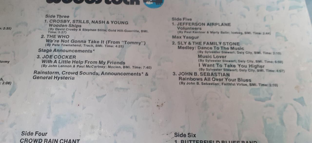 3 dubbele lp woodstock