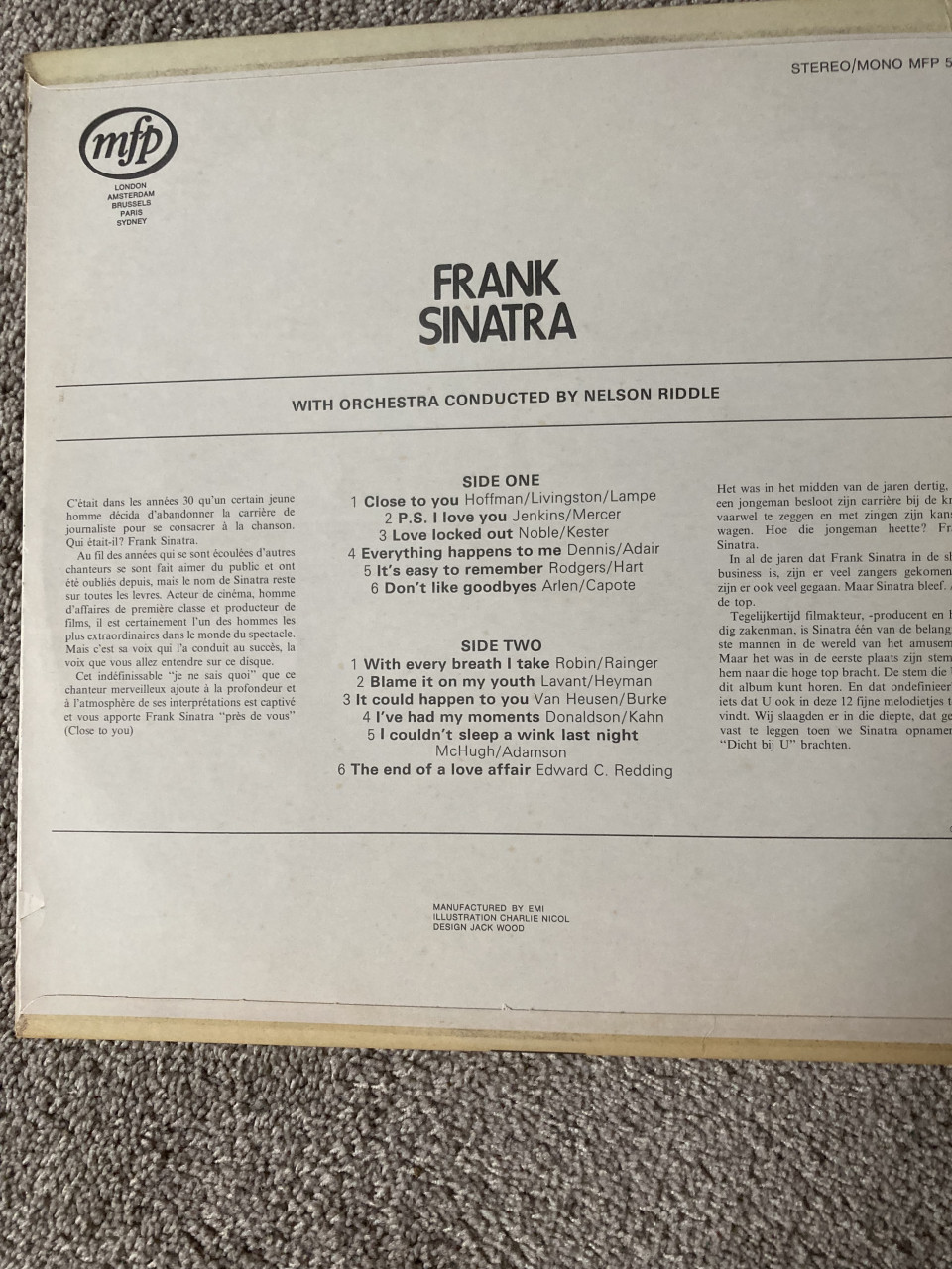 Frank Sinatra met Nelson Riddle MFP 5113
