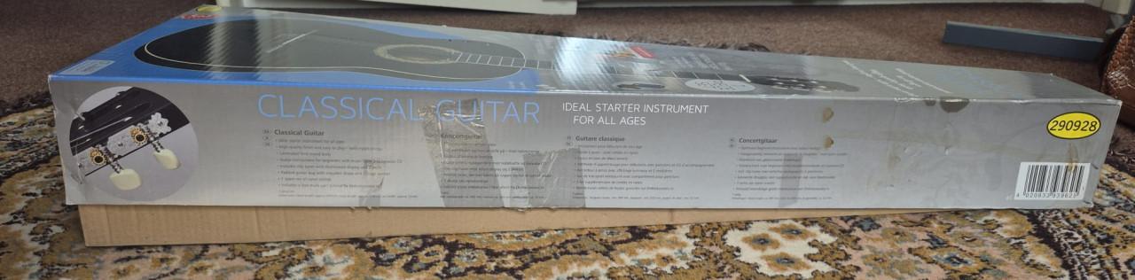 Klassieke gitaar Sheffield 6-delig set - Zwart - Incl. tas + tuner