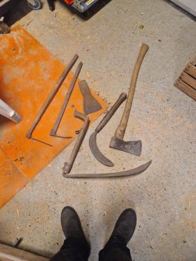 Anthiek landbouw gereedschap