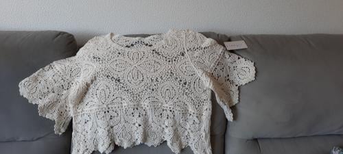 Ecru, gehaakte top