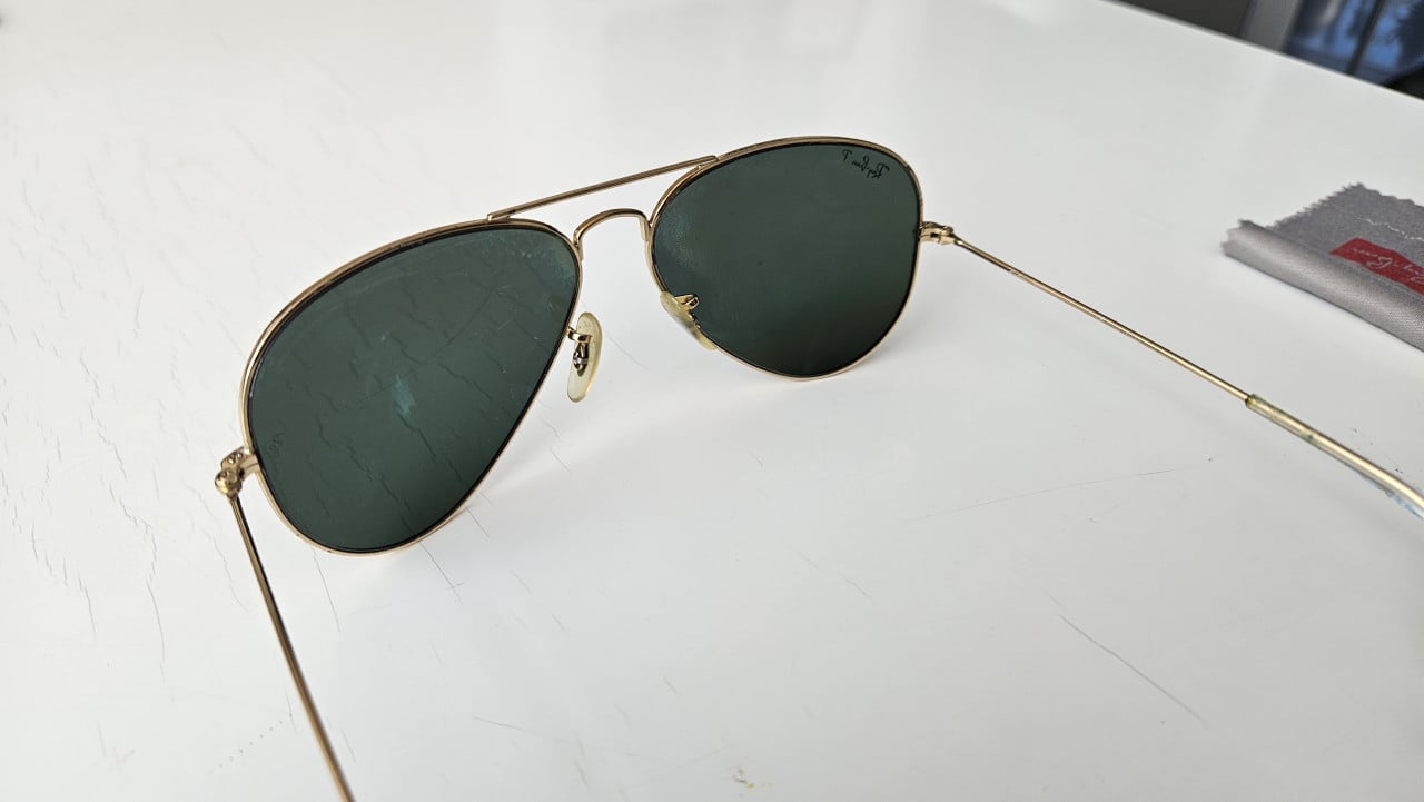 Ray-Ban Aviator RB3025 – goud / groen polarized