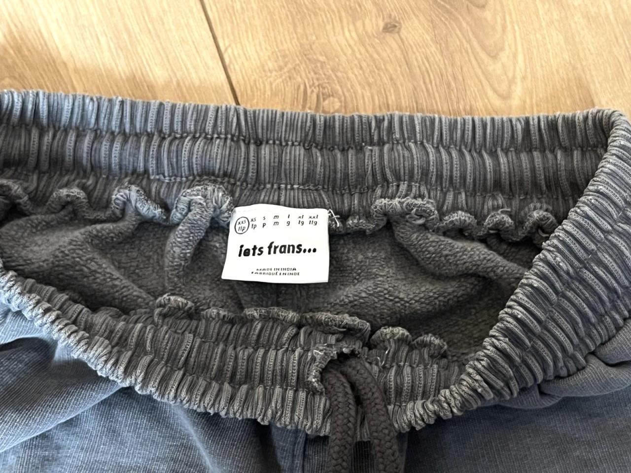 Iets Frans Harri Heavyweight Joggers. Donkergrijs, maat XXS. Nieuw