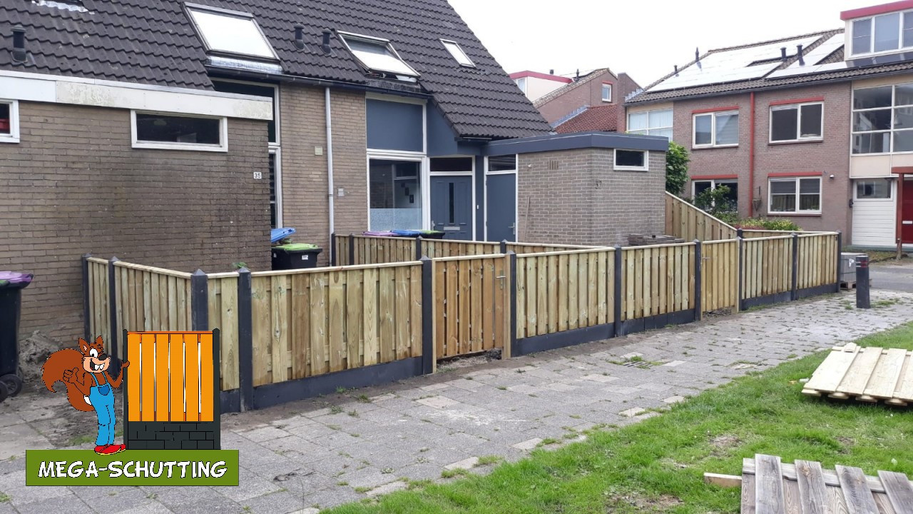 Hout-beton schutting volledig aangepast aan uw wensen!