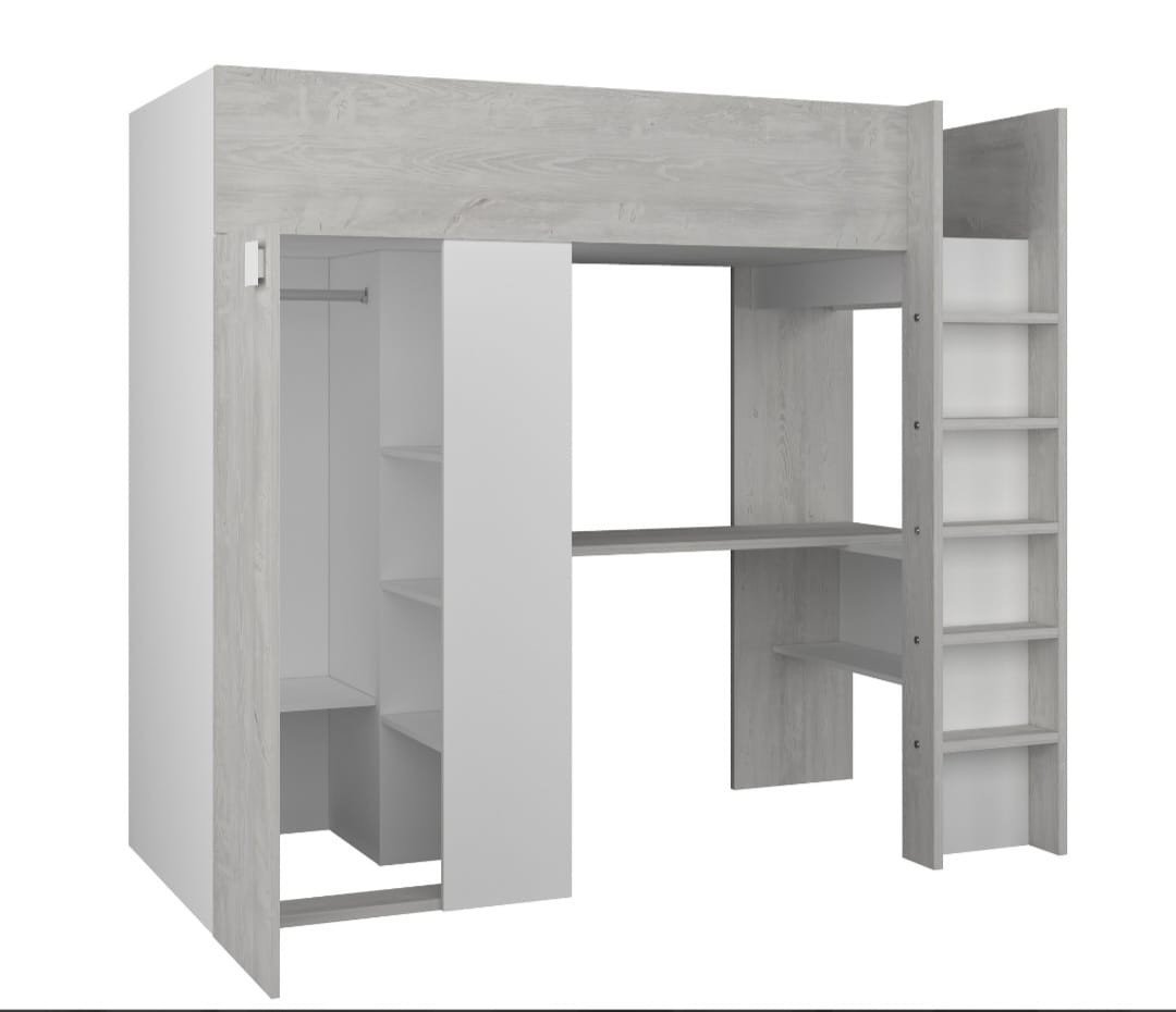 Hoogslaper Studio 1809 met bureau en kast