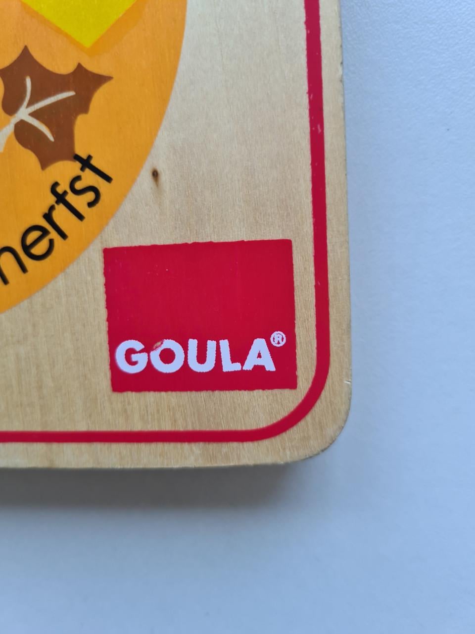 Goula educatieve houten kalender klok , voor tijd, seizoenen en datum