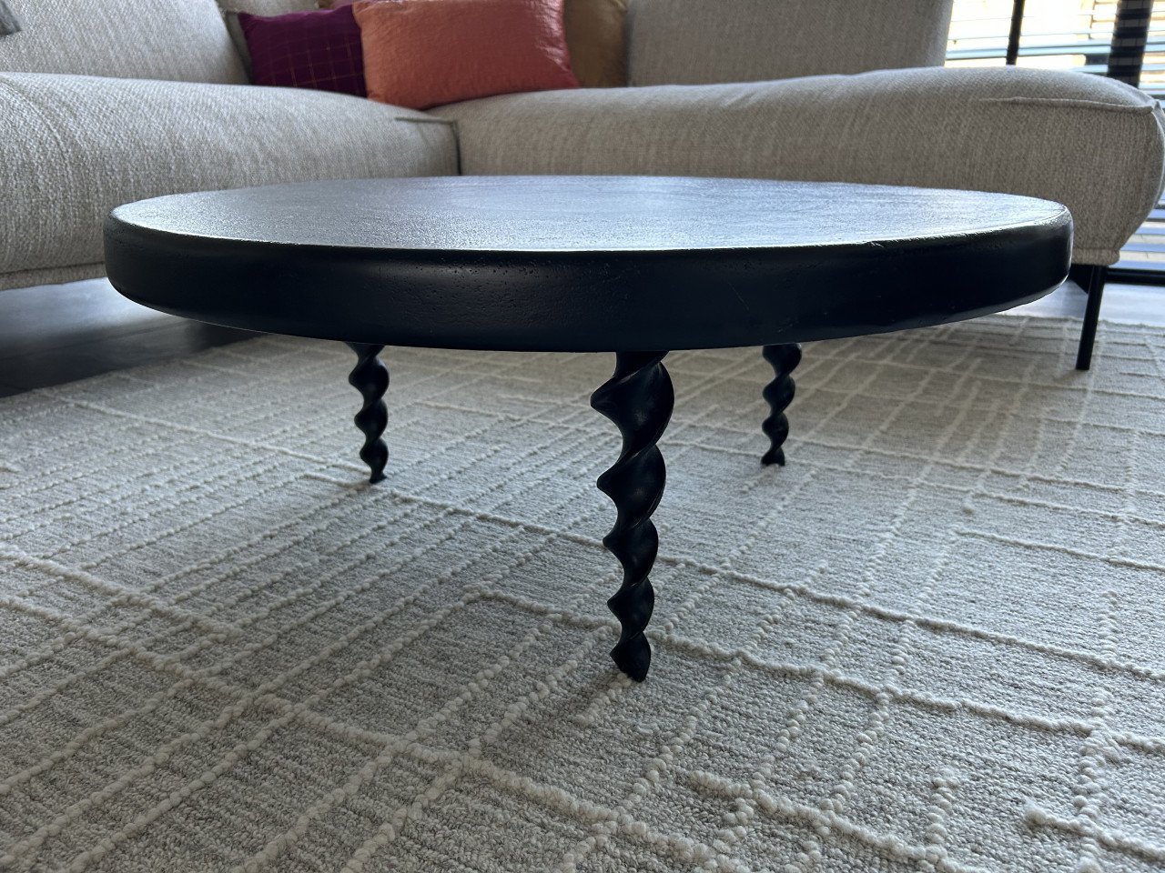 Zwarte Salontafel rond