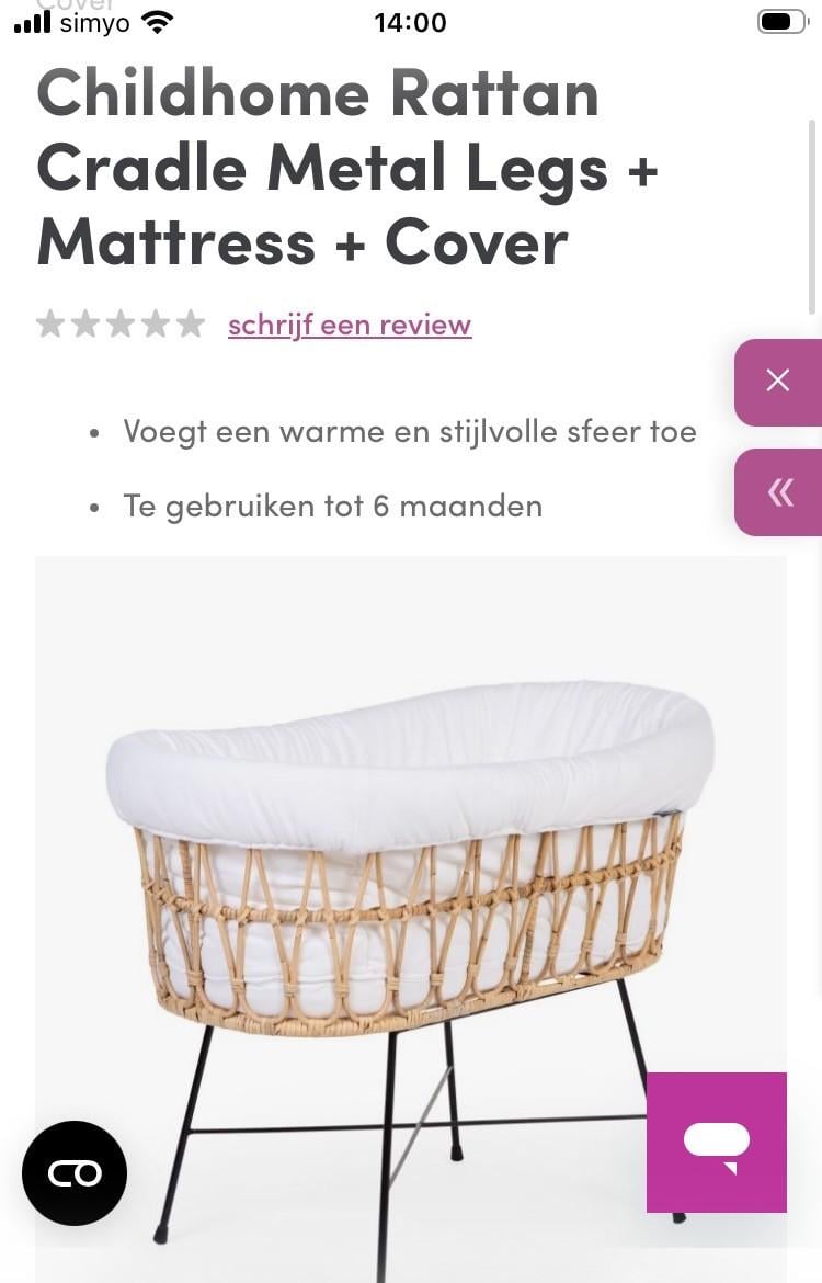 Mooie childhome rotan wieg