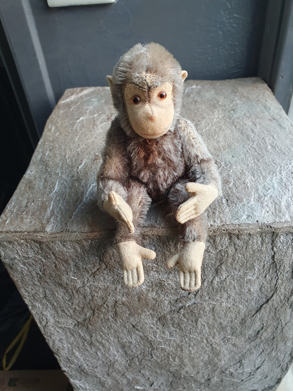 Prachtige heel kleine jaren 50 steiff Aap Jocko made in germany....