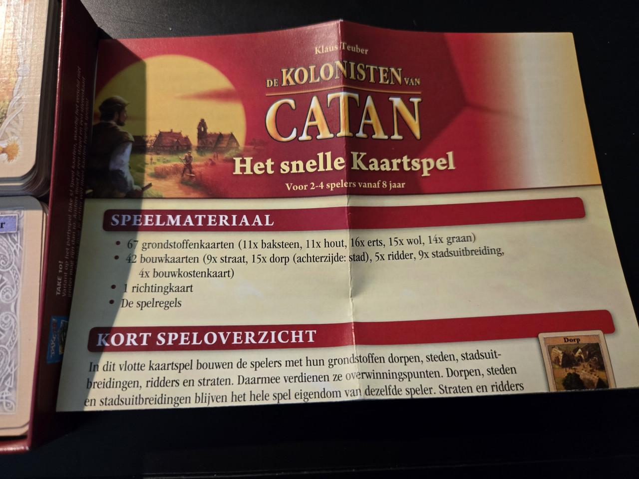 De Kolonisten van Catan: Het snelle Kaartspel, uitgegeven door 999 Games.