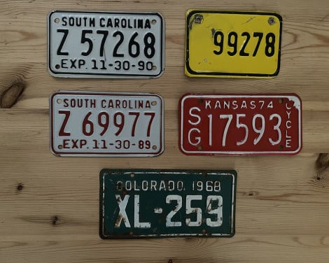 Te koop motorkentekenplaten