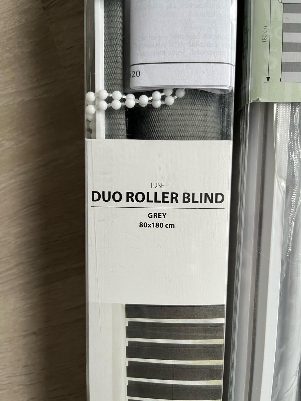 2x duo rolgordijnen grijs maat 140x180 + 80x180 cm  Nieuw in verpakking