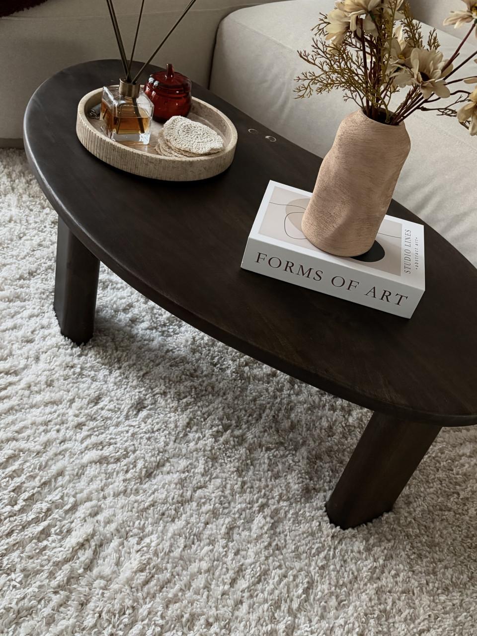 Bruine walnoot salontafel