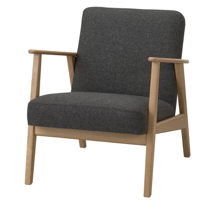Fauteuil, (EKENÄSET eiken/Gunnared donkergrijs) IKEA