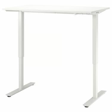 SKARSTA Bureau zit/sta, wit, 120x70 cm