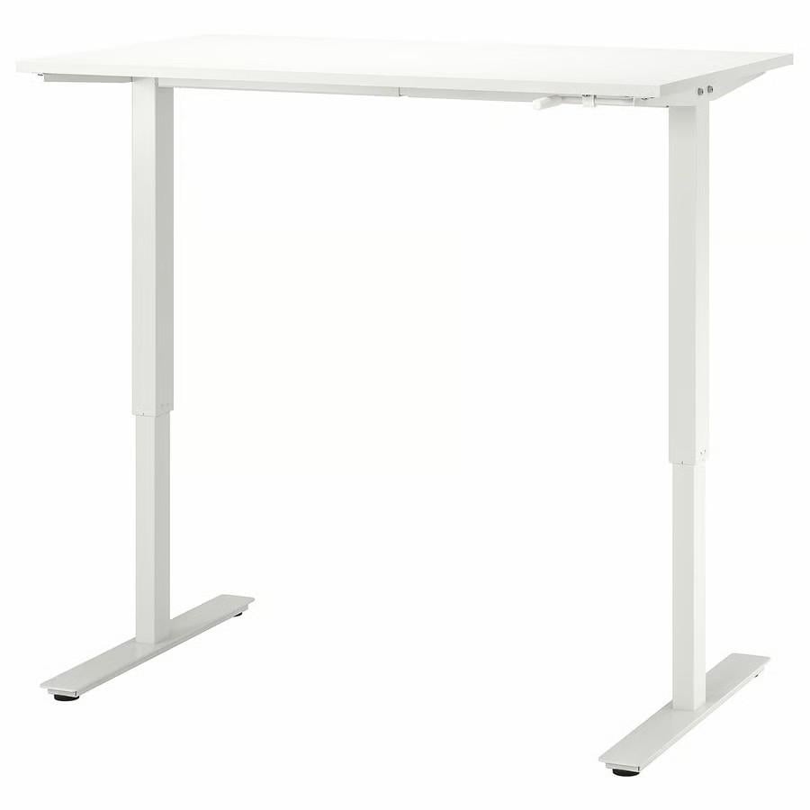 SKARSTA Bureau zit/sta, wit, 120x70 cm