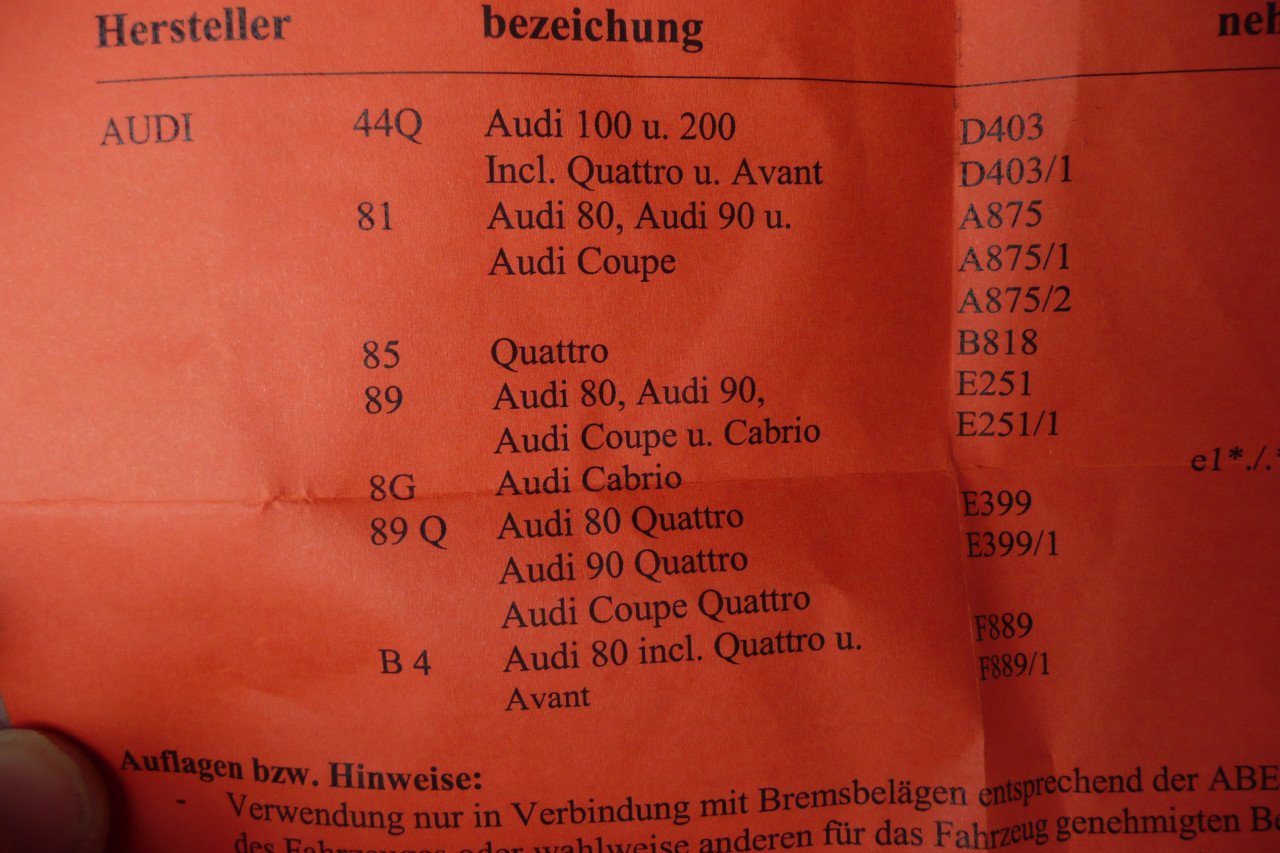 Set van 2 geperforeerde Zimmermann remschijven Audi 80/90/100