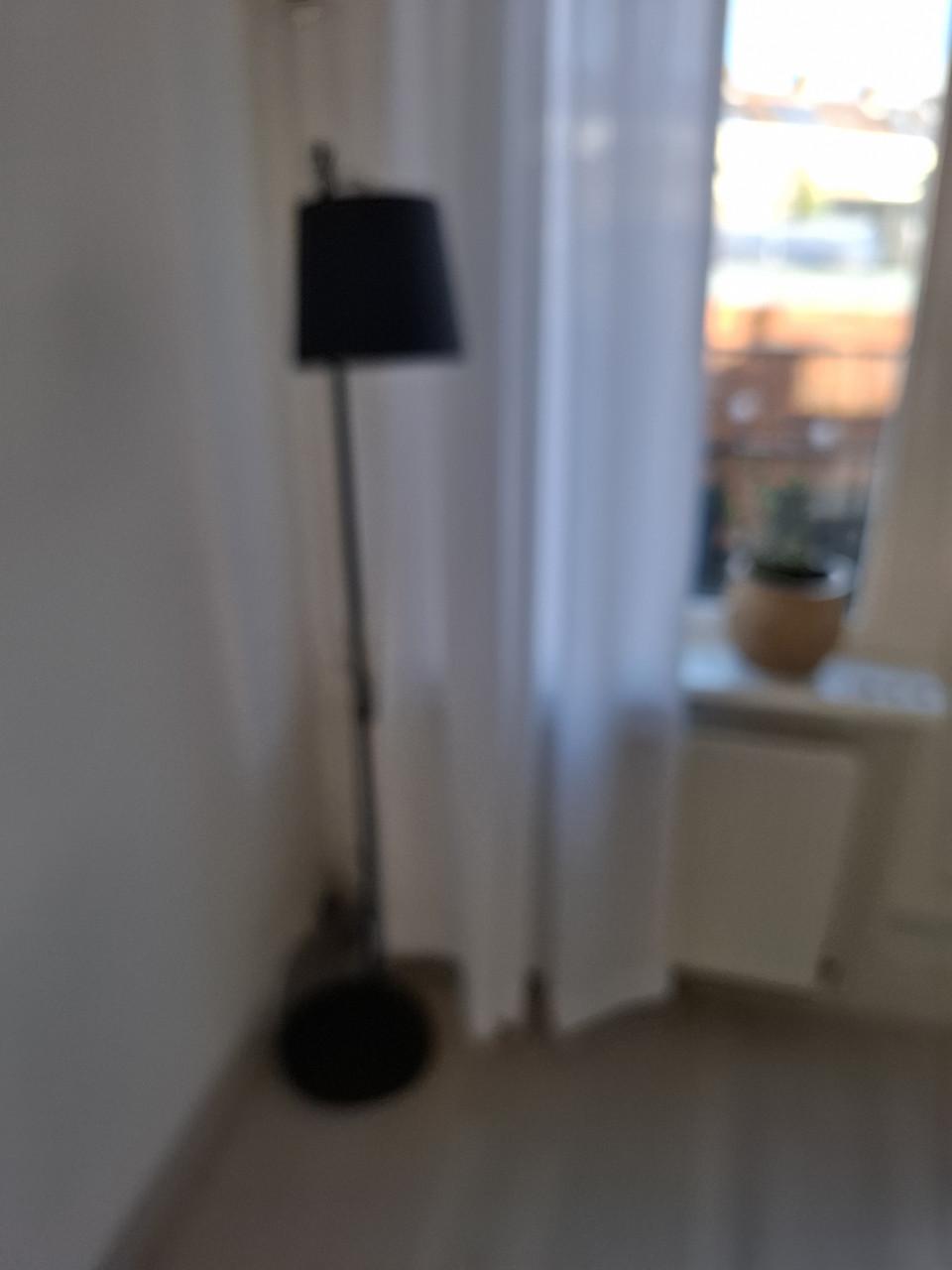 2x Zwarte sfeer lamp en bureau lamp