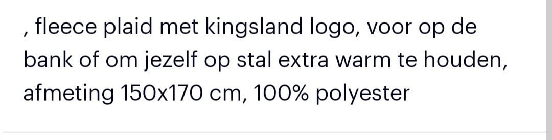 Kingsland deken