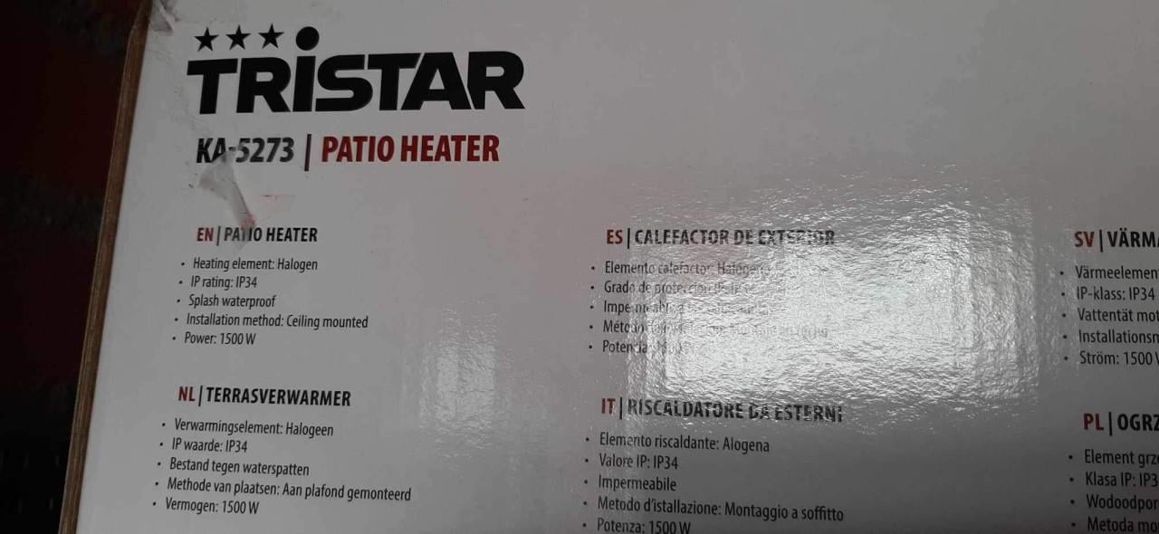 Terras verwarmer voor buiten! (Nieuw)