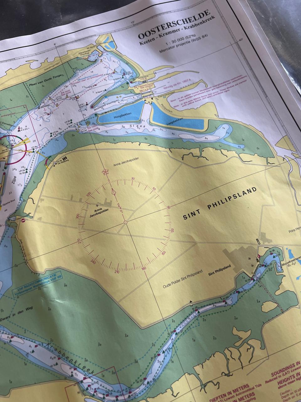 Zeekaart Oosterschelde, Veerse Meer, Grevelingenmeer