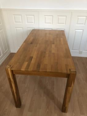 Massief eiken eettafel 160x80