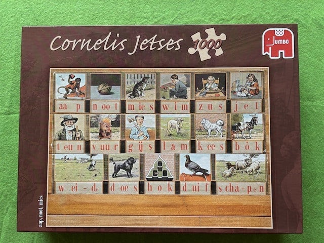 Aap, Noot, Mies leesplankje mooie puzzel.