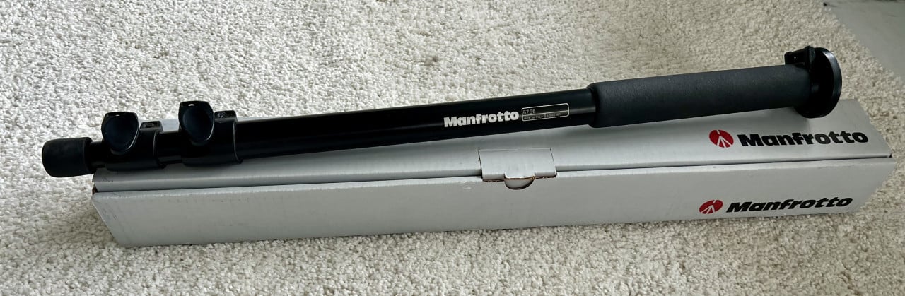 Manfrotto monopod 679B en balhoofd 494RC2 incl. snelkoppeling