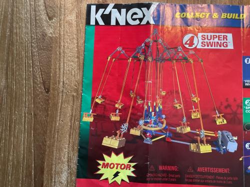 Knex Super Swing, compleet met motor en gebruiksaanwijzing