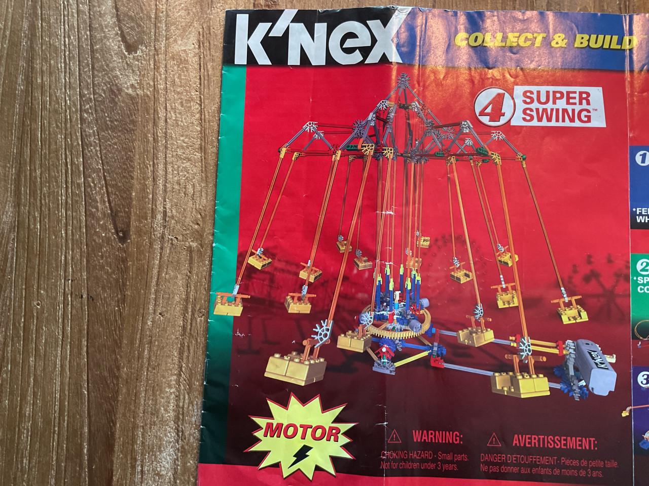 Knex Super Swing, compleet met motor en gebruiksaanwijzing