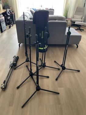Complete set: 5x Innox microfoonstatief + Gravity tas