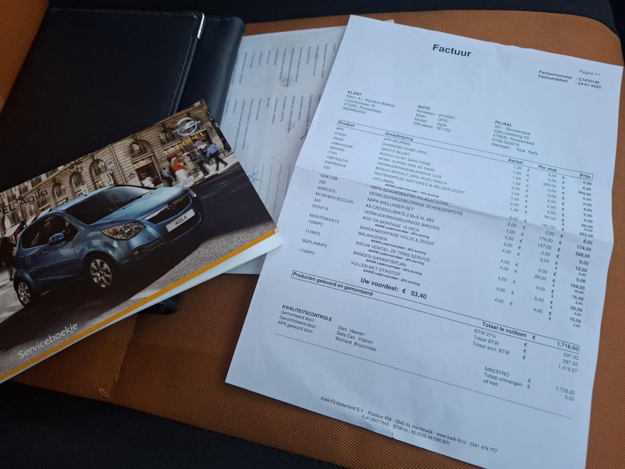 Opel Agila 1.2 Enjoy 5 deurs bj:2009 airco lm-velgen